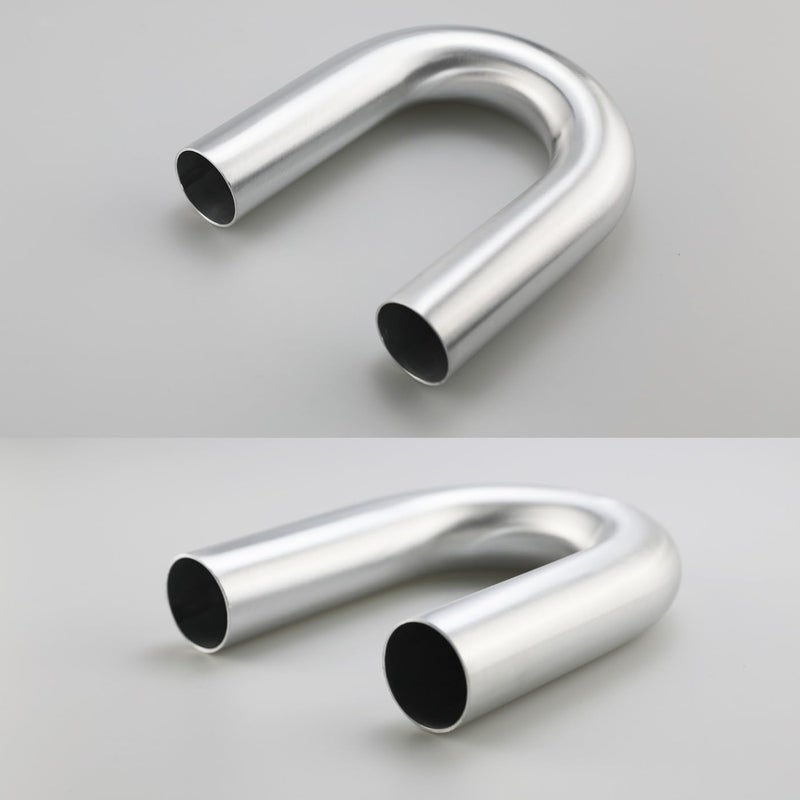 KRD PERFORMANCE 38mm (1.5") OD 180 Degree Elbow 1.5 Inch Aluminum Intercooler Pipe Air Intake Tube, Brushed Finish - Image 5
